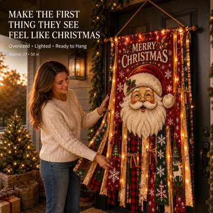 🎄Oversized Lighted Christmas Door Hanging Decor Collection