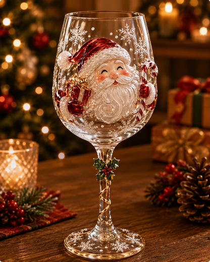 🎁🎅Christmas 3D Wine Glass Collection Gift Box Set