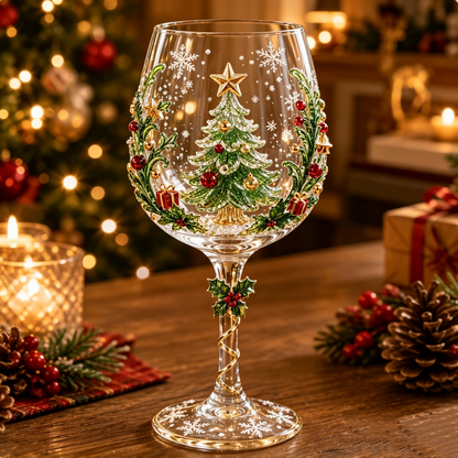 🎁🎅Christmas 3D Wine Glass Collection Gift Box Set