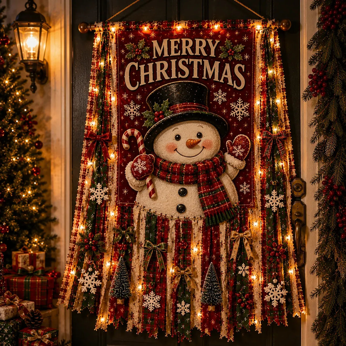 🎄Oversized Lighted Christmas Door Hanging Decor Collection