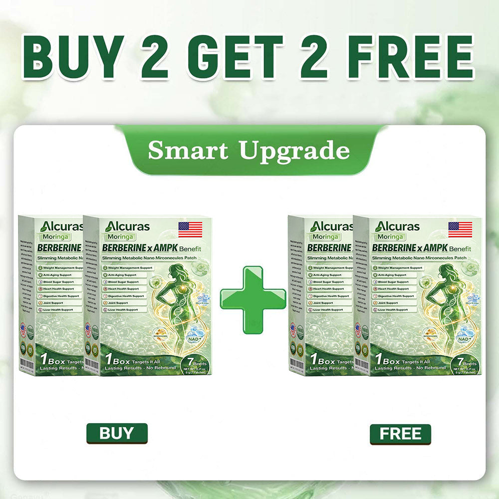 🧬Alcuras™ Moringa × Berberine × AMPK 8-Benefit Slimming & Metabolic Nano Microneedle Patch