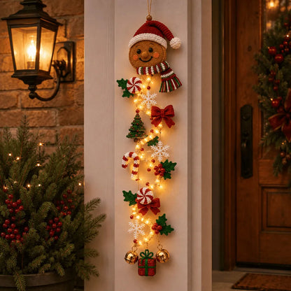 🎄 Glowing Christmas Door Hanger | 6 Festive Lighted Designs with Warm Glow, Dimensional Details & Space-Saving Vertical Décor ✨
