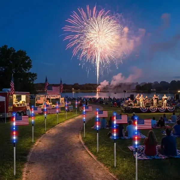 🇺🇸 LAST DAY 49% OFF ✨ 8 Solar American Flag Pathway Lights 🔴⚪🔵 Turn Your Yard Into a 250th Independence Celebration Display