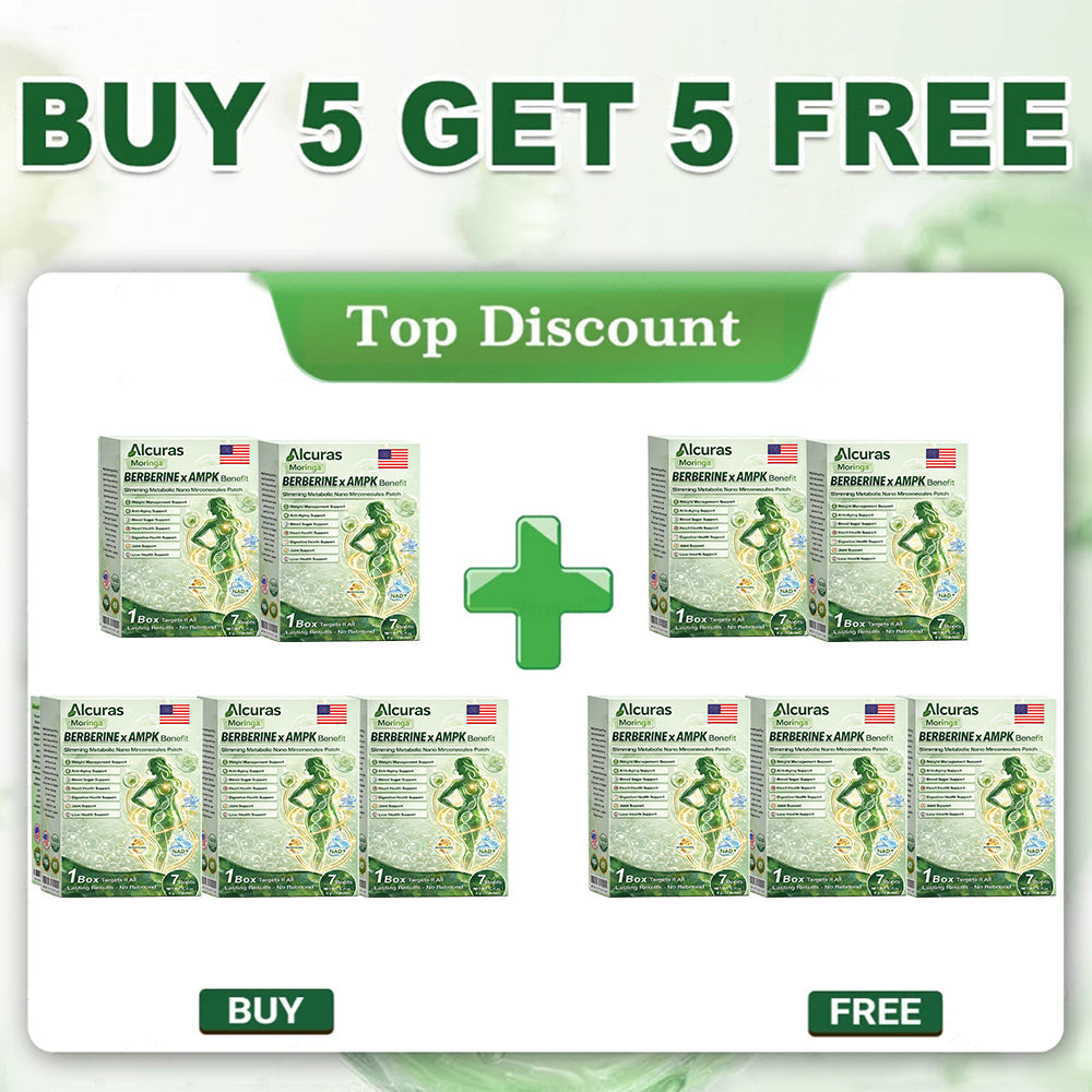 🧬Alcuras™ Moringa × Berberine × AMPK 8-Benefit Slimming & Metabolic Nano Microneedle Patch
