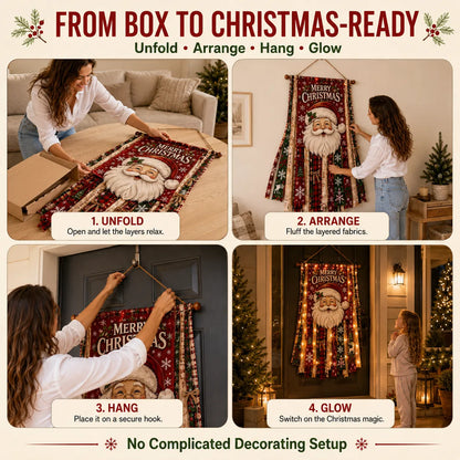 🎄Oversized Lighted Christmas Door Hanging Decor Collection