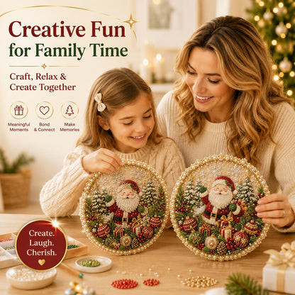 🎄☃️✨ Four Seasons & Holiday Pearl Art Hanging Wreath Kit💎Luxury Flocked Canvas with Scratch-Resistant Non-Fading Pearl Beads DIY Handmade Seasonal Decor 🌸🌻🍂🎄
