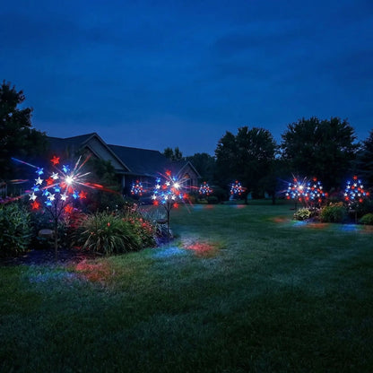 🎉 LAST DAY 49% OFF ⭐ Solar Patriotic Star Lights 🇺🇸 Turn Your Yard Into a Nighttime Celebration
