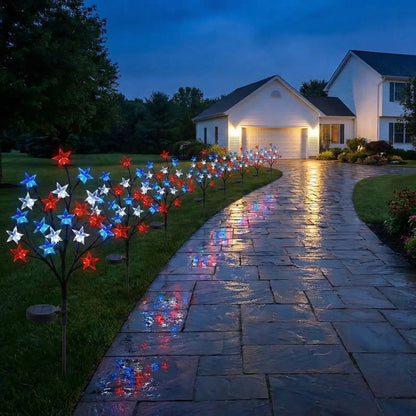 🎉 LAST DAY 49% OFF ⭐ Solar Patriotic Star Lights 🇺🇸 Turn Your Yard Into a Nighttime Celebration