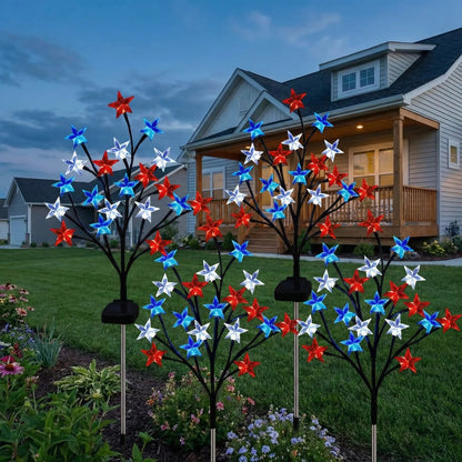 🎉 LAST DAY 49% OFF ⭐ Solar Patriotic Star Lights 🇺🇸 Turn Your Yard Into a Nighttime Celebration