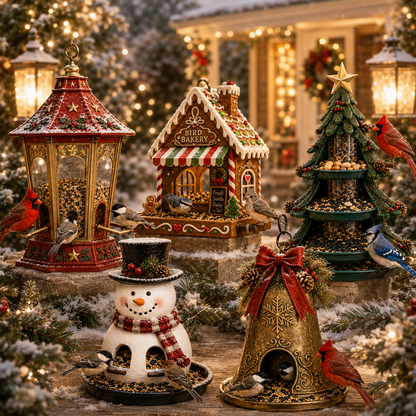 ⛄Christmas Bird Feeder Collection✨ Festive Hanging Garden Feeders for Wild Birds